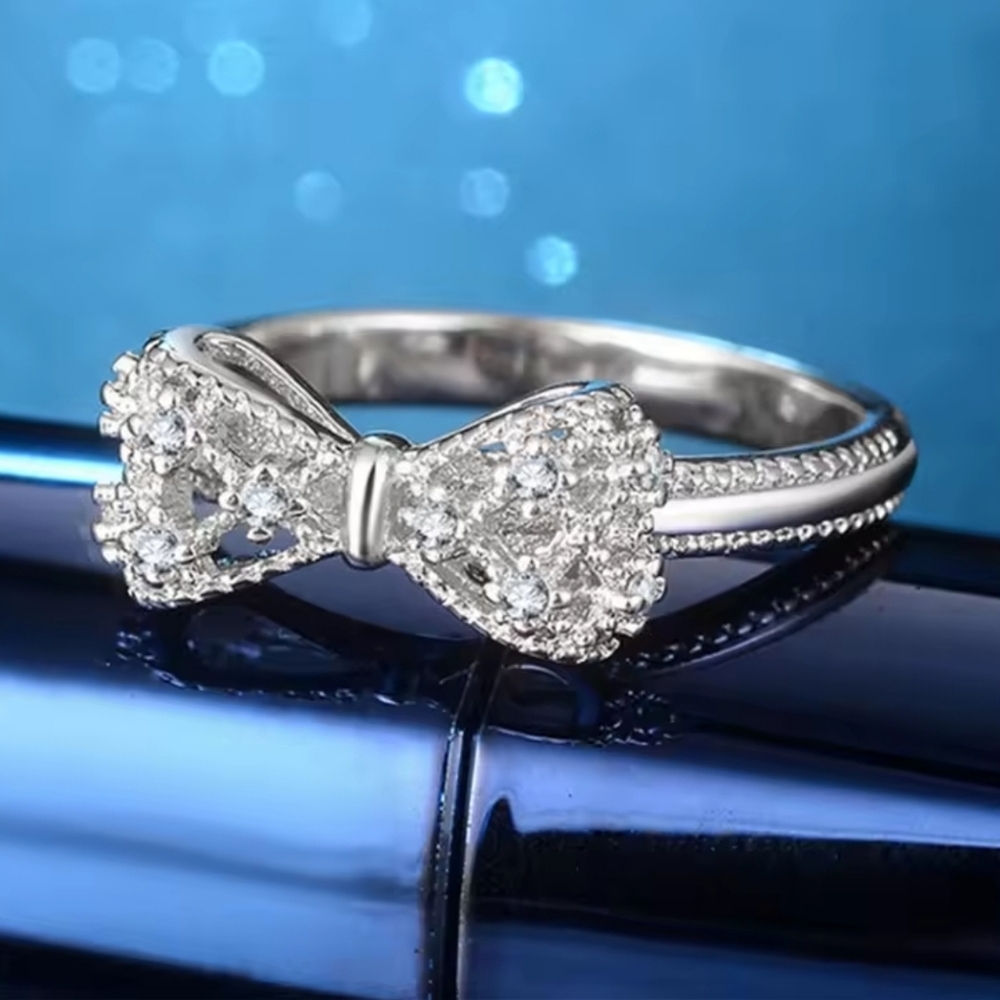 Silver Bow Ring - image 3